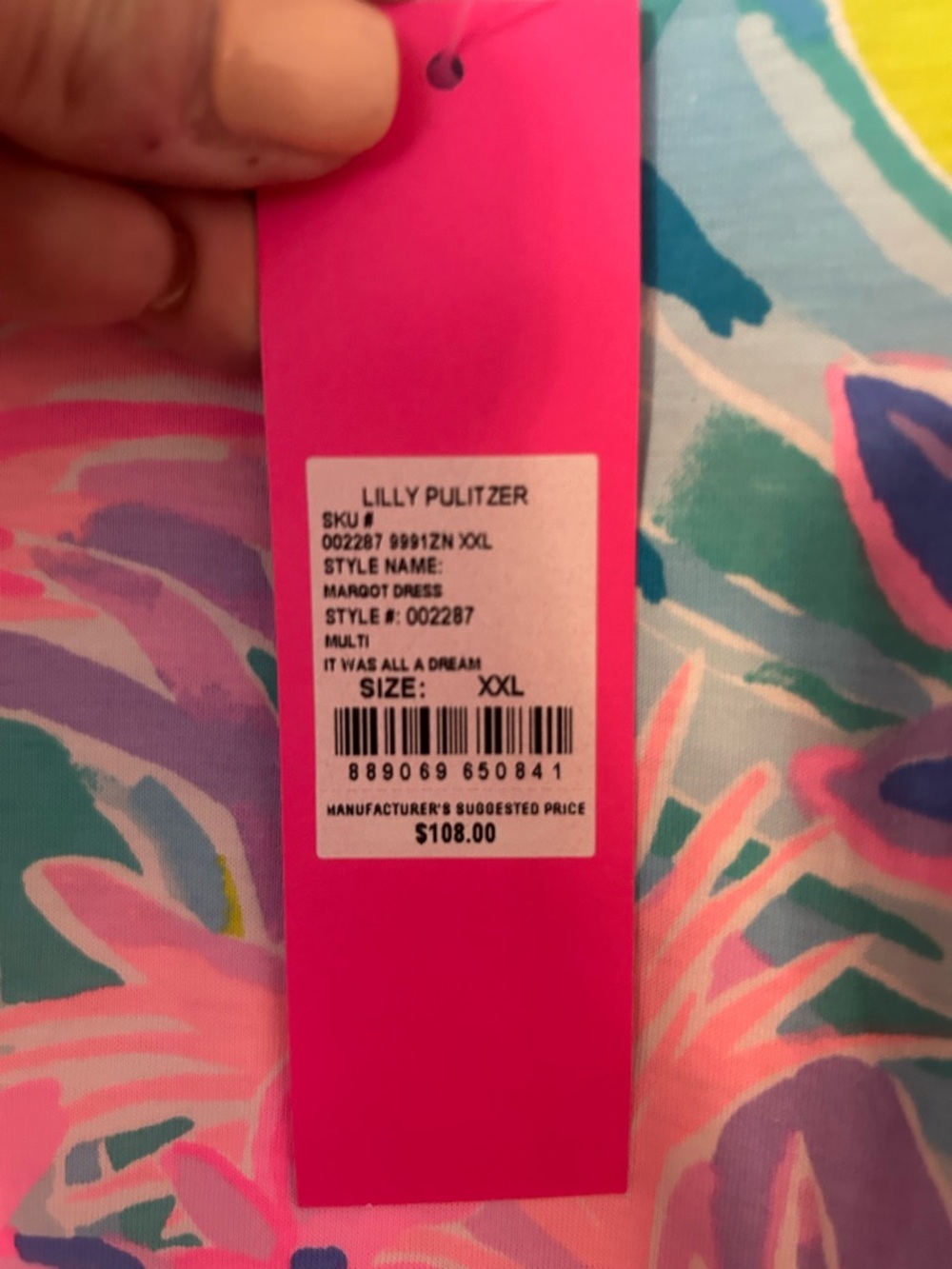 Lilly Pulitzer Pink Floral Tropical Shift Dress NWT - Picture 4 of 6